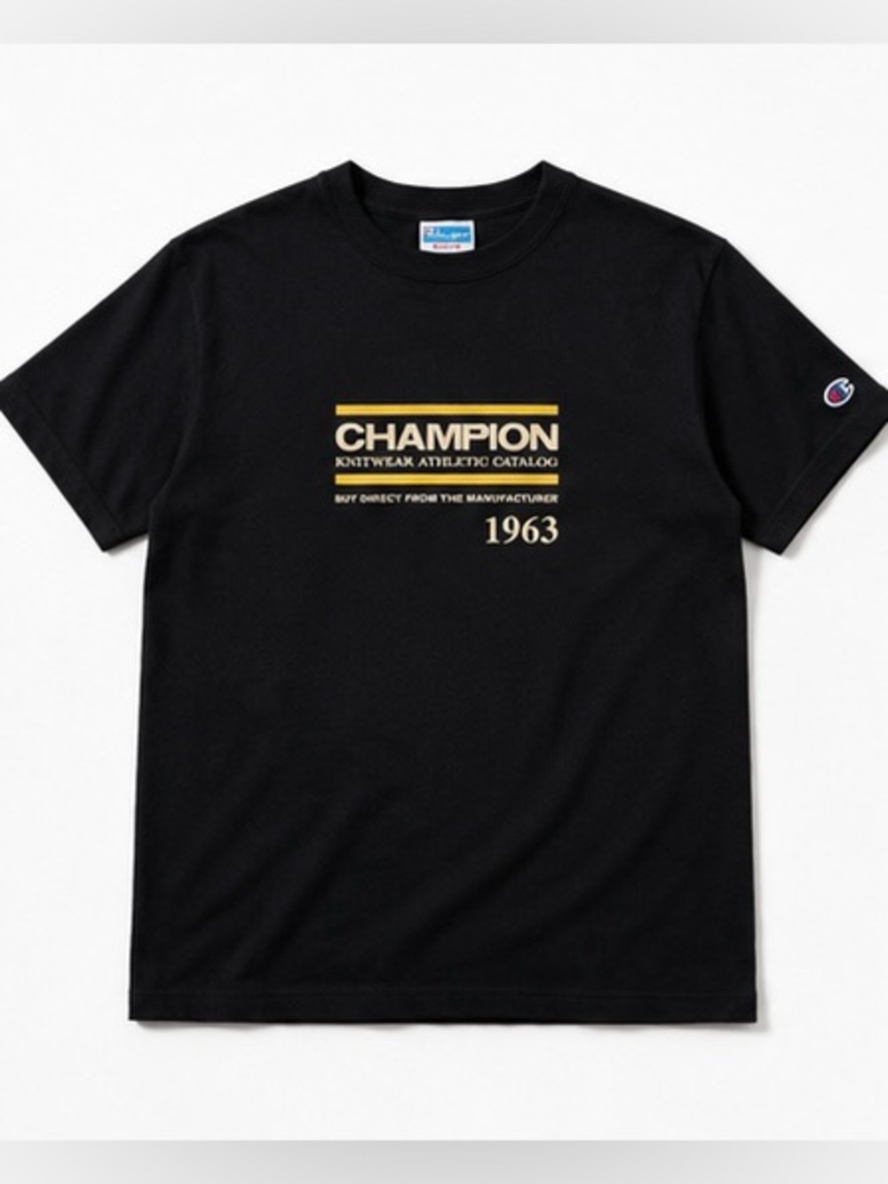 Champion 1963 Graphic T-Shirt Men’s Medium Black Vintage Football Back Print Tee